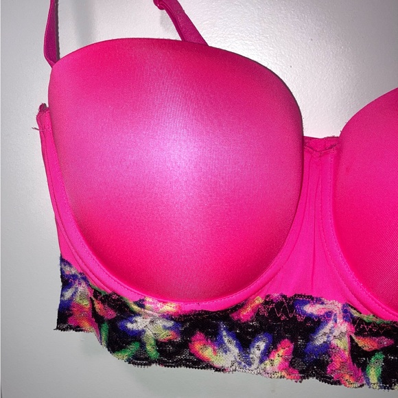 Hot Pink Balconette Bra - Picture 2 of 5